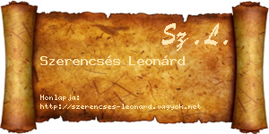 Szerencsés Leonárd névjegykártya